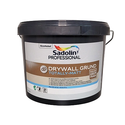 Ґрунтувальна фарба на водній основі Sadolin Professional Drywall Grund для стін та стелі, біла, BW, 2.5 л