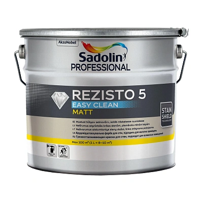 Акрилова фарба Sadolin Professional Rezisto 5 Easy Clean для стін, брудовідштовхувальна, безбарвна, BC, 9.3 л