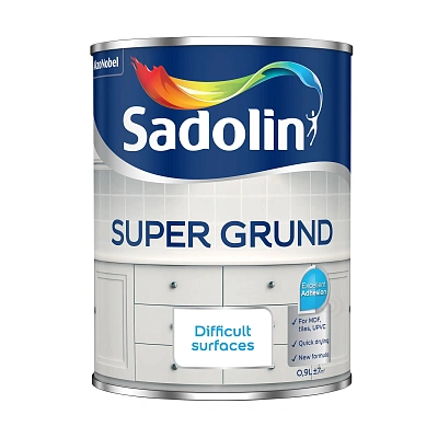 Ґрунтувальна фарба на водній основі Sadolin Super Grund для стін, стелі та складних поверхонь, біла, BW, 0.9 л