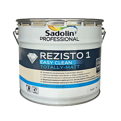 Акрилова фарба Sadolin Professional Rezisto 1 Easy Clean для стін, брудовідштовхувальна, біла, BW, 10 л