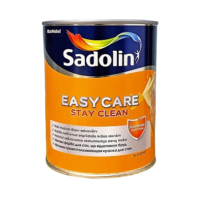 Акрилова фарба Sadolin EasyCare для стін та стелі, брудовідштовхувальна, біла, BW, 1 л