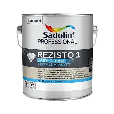 Акрилова фарба Sadolin Professional Rezisto 1 Easy Clean для стін, брудовідштовхувальна, біла, BW, 2.5 л