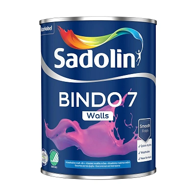 Емульсійна фарба Sadolin Bindo 7 для стін, безбарвна, BC, 0.84 л