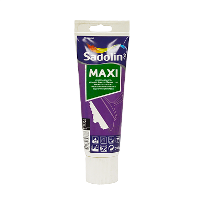 Дрібнозерниста шпаклівка Sadolin Maxi для стін та стелі, біла, 330 г