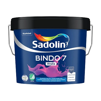 Емульсійна фарба Sadolin Bindo 7 для стін, безбарвна, BC, 2.33 л